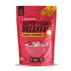   Super Vegan Reggeli Eper-Banán-Protein 1200g Gluténmentes, Laktózmentes, Bio