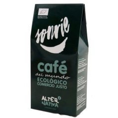   AlterNativa3 !Sonrie! - Mosolyogj -őrölt kávé a világ minden tájáról, Bio, Fair trade 125g