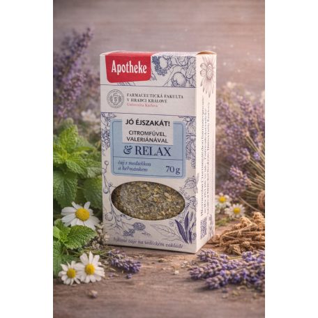 Apotheke Jó éjszakát! teakeverék citromfűvel, valeriánával és levendulával – 70 g