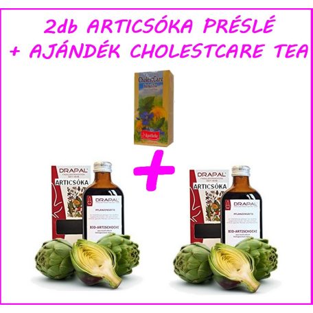 2db Articsóka Préslé 400ml + AJÁNDÉK CholestCare Herbal Tea 