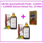 2db Bio Gyermekláncfű Préslé, 2x200ml + AJÁNDÉK DiaCare Herbal Tea, 20 filter